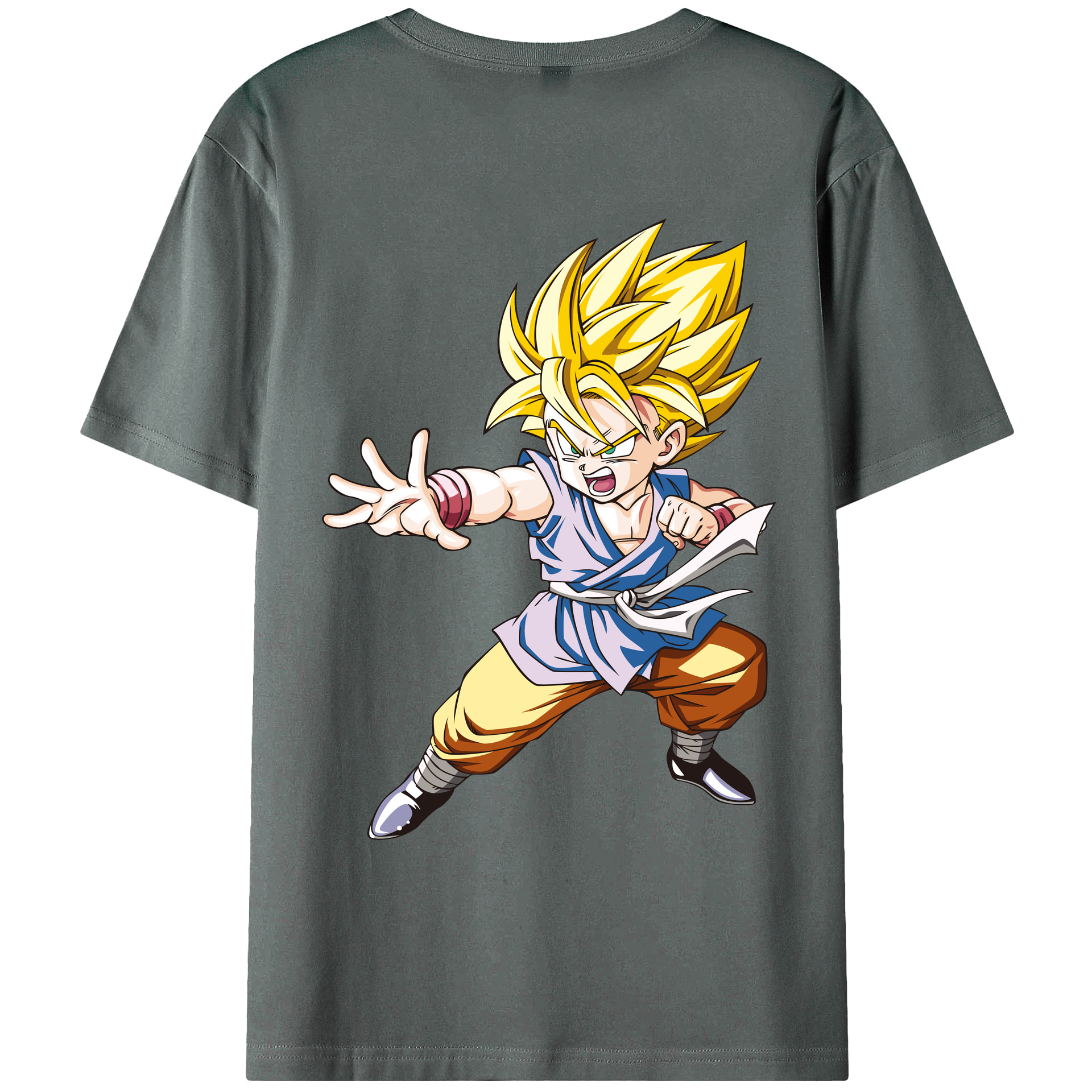 （画像用） ドラゴンボール ベジット DRAGON BALL Vegetto 綿100％ メンズ半袖Tシャツ（バックプリント） 通気性